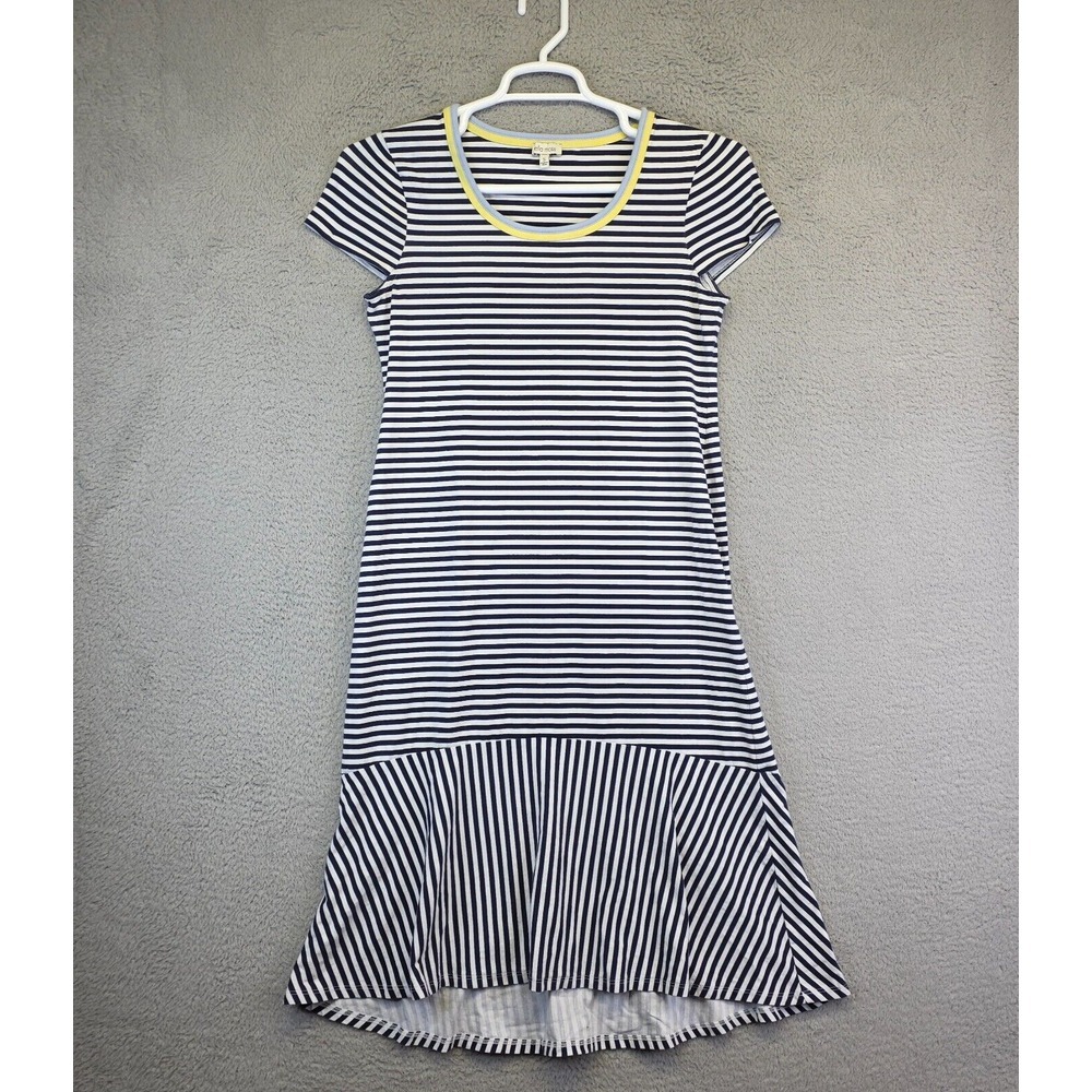 Ella Moss‎ Dress Juniors S T-Shirt Blue Kidcore Striped Drop Waist Sailorcore